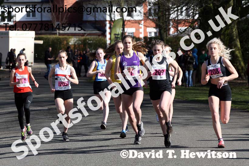 Womens under-17s Northern Athletics 5k Champs., Birkenhead Park. Photo: David T. Hewitson/Sports for All Pics